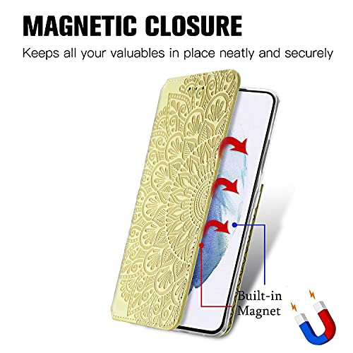 Coque Samsung S21 Plus antichoc mandala jaune König - 6