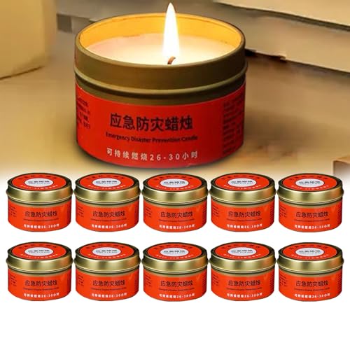 10 Velas De Supervivencia, Velas De Emergencia, VelasDe Supervivencia De 20 A 30 Horas De Duración, VelasPara Prevención De Desastres De Emergencia, Equipo De Iluminación De Cortes De Energía