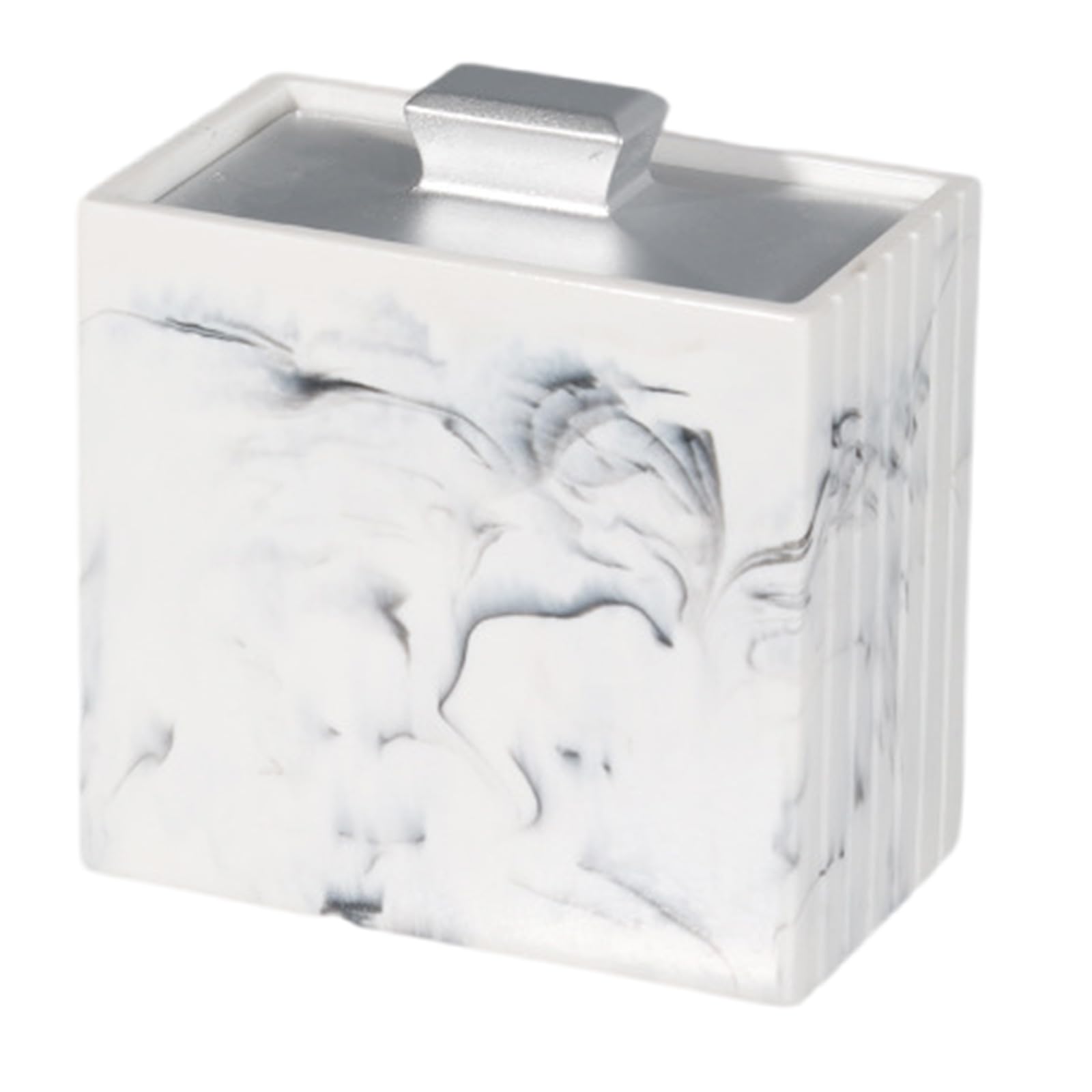 Buxuaaaa Marble Pattern Toothpick Dispenser and Cotton Swab Holder for Commercial Dining Area Dustproof Tabletop Solution Hotel Restaurant Desktop Storage Container