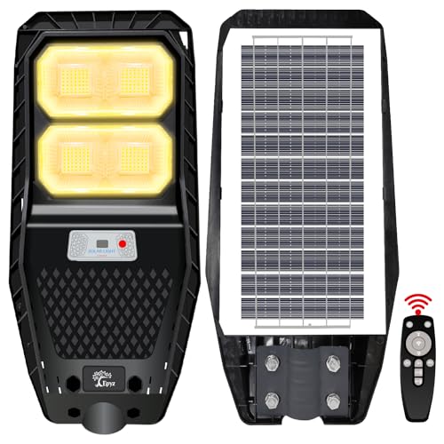 Image of Epyz Plastic 50Watt Solar Street Light Outdoor Waterproof With Motion Sensor Light And Dusk To Dawn For Garden, Street, Lawn, Pathway [ With Out Pole ] [ Pack Of 1, Warm Yellow, 196LED ]