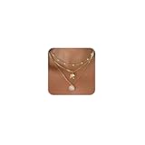 Charm Necklaces for Women&comma;14k Gold Plated Waterproof Dainty Choker Necklace Summer Seashell Pearl Beach Cute Necklaces Set Fashion Jewelry Gift