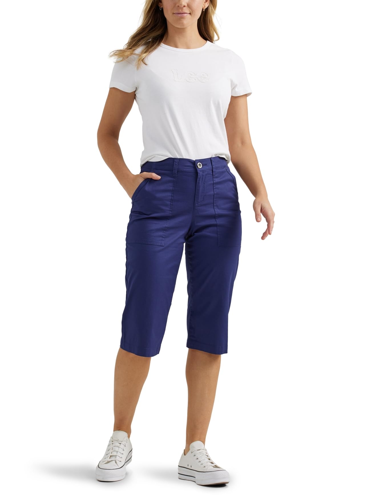 Lee - Pantaloni Capri Flex-to-Go Utility Skimmer, Pantaloni Donna