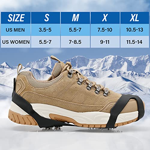 Crampons en silicone et acier inoxydable durables pour bottes de neige
