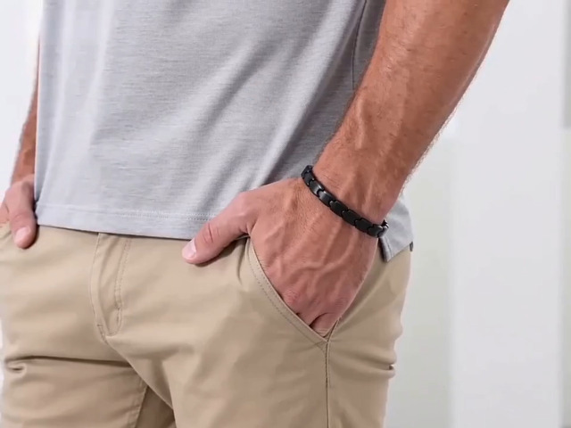 Pulsera magnética de carburo de tungsteno negra para hombre miniatura 7