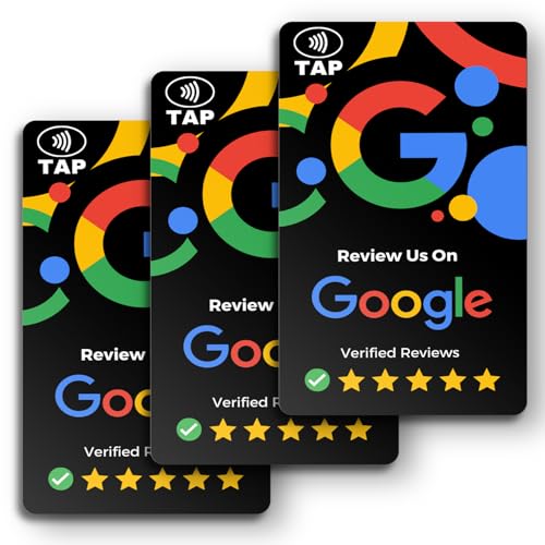 – Google Review Tap Card, NFC & QR Code Smart Card for Instant Customer Feedback | No Monthly Fees | Boost Business Reviews & SEO | Easy Tap & Scan Setup | All Phones Compatible (3)