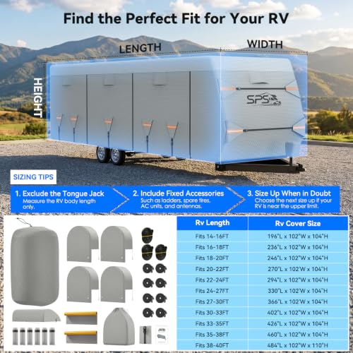 Travel Trailer Cover 24-27ft Ripstop