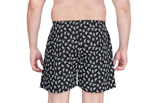 Image of Nermosa Pure Cotton Comfortable & Breathable Printed Regular Shorts /Boxer for Men, Pack of 3