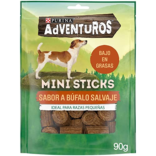 Purina Adventuros Snack Hund Mini Stick mit Büffelgeschmack, 6 Beutel à 90 g