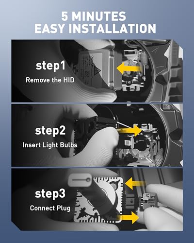 Image of AUXITO D3S Light Bulbs 50000LM 6500K Cool White, Pack of 2