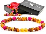 Important notes about the size: Please measure your pet's neck circumference correctly so that you do not order the wrong size of the amber necklace. For the collar to have a perfect fit, you should be able to fit one or two fingers between the neck and collar. Order the larger chain when the length of the collar is on the border between two sizes. The amber necklace must fit tight around the neck of your dog, but without affecting your dog's breathing.