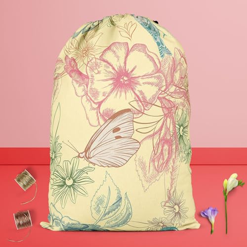 Image of ArtzFolio Spring Flowers D4 | Reusable Sack Bag | Bag for Gym, Storage, Vegetable & Travel