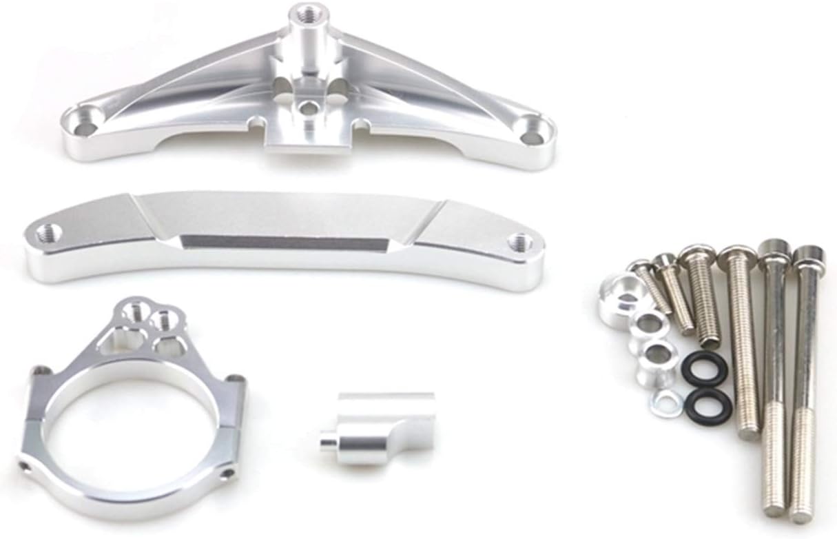 Motorcycle cnc Stabilizer Damper Complete Steering Mounting Bracket Suitable for most motorcycle models(Damper Gold)