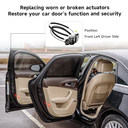 Image of Front Left Door Lock Actuator 80501-1FC0D for Nissan Cube | For Nissan Cube 2009-2014; front left driver-side door latch lock actuator; OE 80501-1FC0A