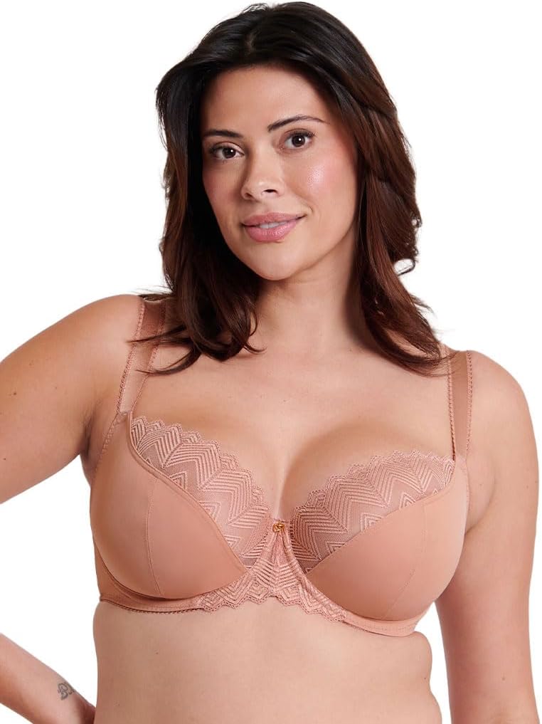 Curvy Kate Wild One Balcony Bra Non Padded Stretch Lace Bras Lingerie Latte