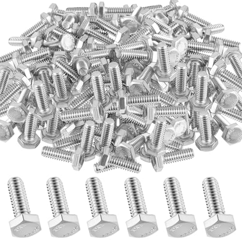 Image of Zonon 100 Pcs 1 /4-20 x 3 /4 inch Hex Head Screw Bolt 18-8 (304) Stainless Steel Hexagon Bolts, Fully Threaded, Plain Finish, External Hex Drive (Silver)