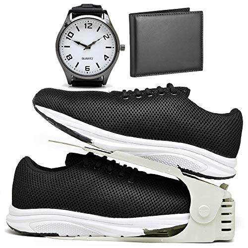 Kit Tênis Esportivo Caminhada Com Organizador, Carteira e Relógio New Masculino DUBUY 1108DB Tamanho