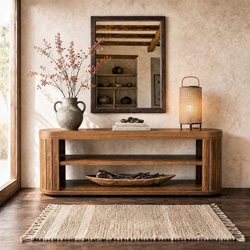 Tribesigns-472-3-Tier-Entryway-Bench-with-Shoe-Storage-Farmhouse-Wooden-Foyer-Bench-with-Adjustable-Foot-PadsEnd-of-Bed-Bench-for-Hallway-Bedroom-Entryway-Brown