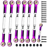 Stainless Steel Adjustable Turnbuckles/Camber Links with Rod Ends Set for 1/10 Traxxas Slash...