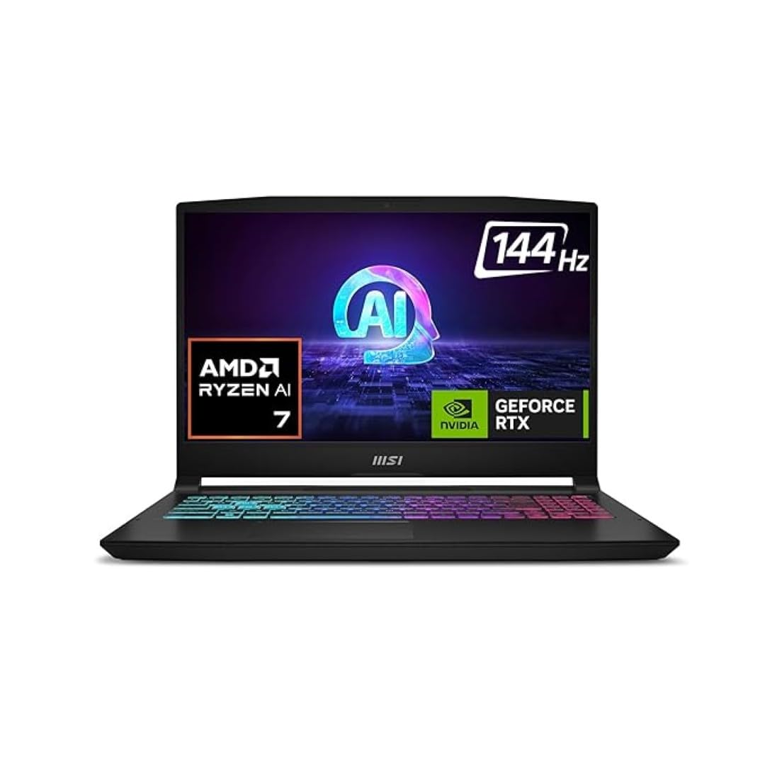 MSI Katana A15 AI, AMD 8th Gen. Ryzen 7 8840HS,Built-in AI, 40CM FHD 144Hz Gaming Laptop (16GB/512GB NVMe SSD/Windows 11 Home/MSO 2021/NVIDIA GeForce RTX 4050, GDDR6 6GB/Black/2.25Kg) B8VE-481IN-image-18
