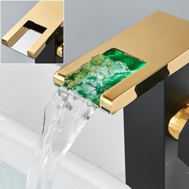 Grifo LED para baño en latón macizo con control monomando de alta precisión 4