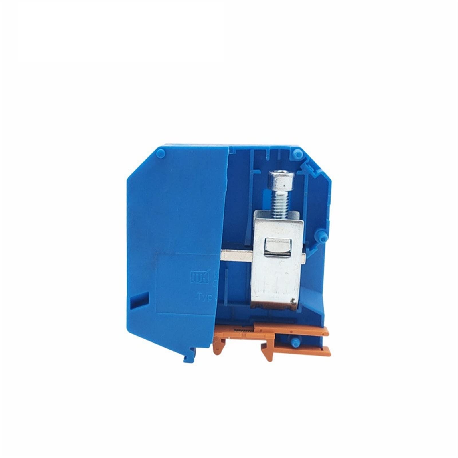 Bornier UKH 95 pour câble d'alimentation 95mm² à vis et connecteur rail DIN bleu douki
