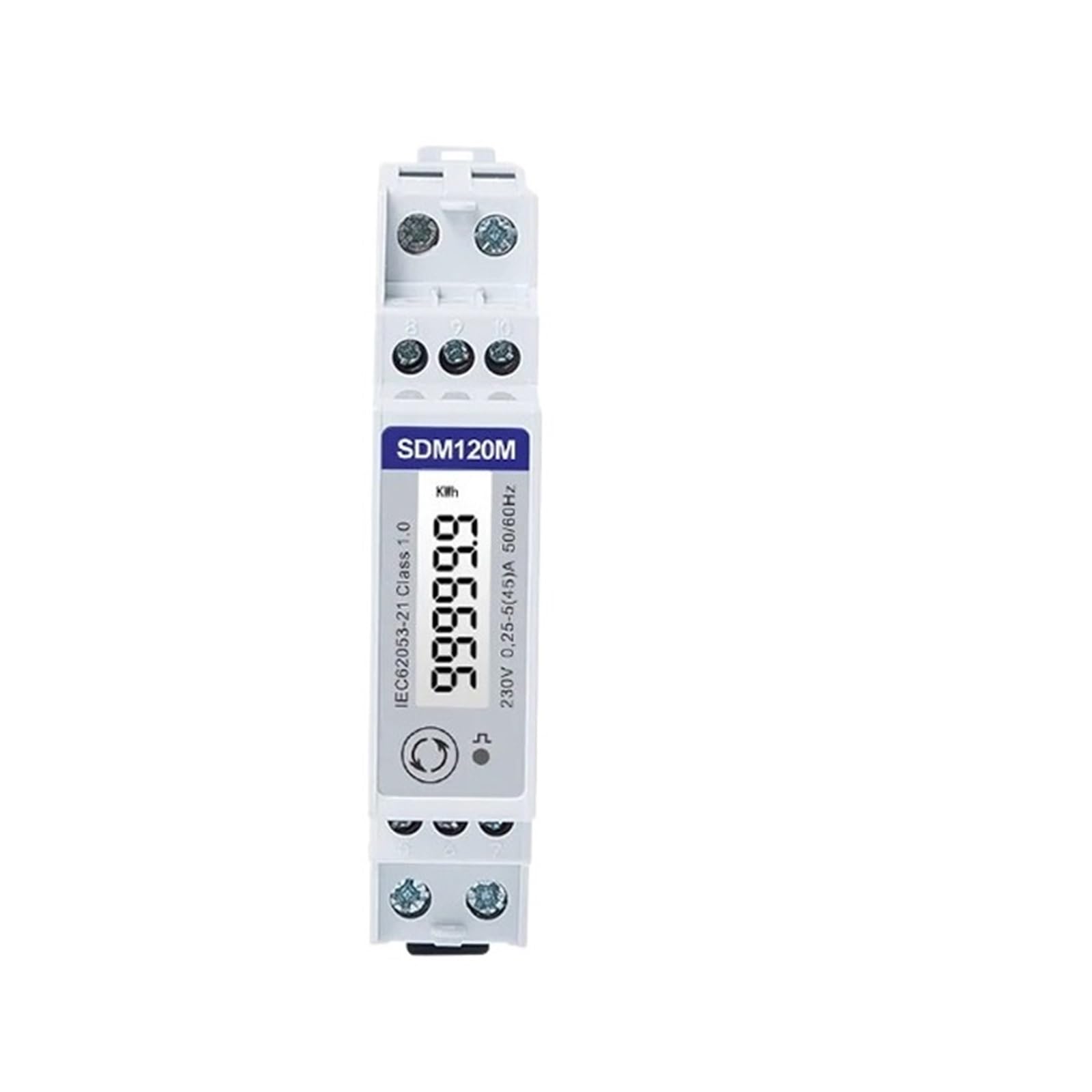 FQJYXWEWL SDM120M 1 Phase 2 Wire 0.25~5 A 230V RS485 DIN Rail Energy Meter