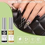 Nail Art Polish Set Gel Liner Nail Art Kit For Nail Design Polish Gel Art Paint For Nail 4 Colors Black White Gel Nail Polish Soak off Curing Requires 8ml with Thin Nail Art Brush - Image 5