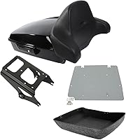 Vista 16 de TCMT Chopped Tour Pack Respaldo de maletero Placa base de montaje para Harley Touring Road Street Electra Glide Road King 2009-2013