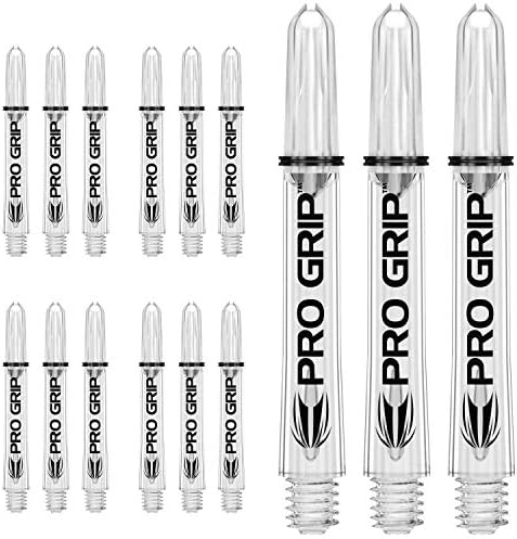 Target Darts 5 x Sets of Clear Pro Grip Shaft Short - 15 in Total