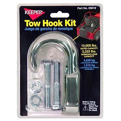 Keeper 05619 Chrome Forged Steel Tow Hook Kit