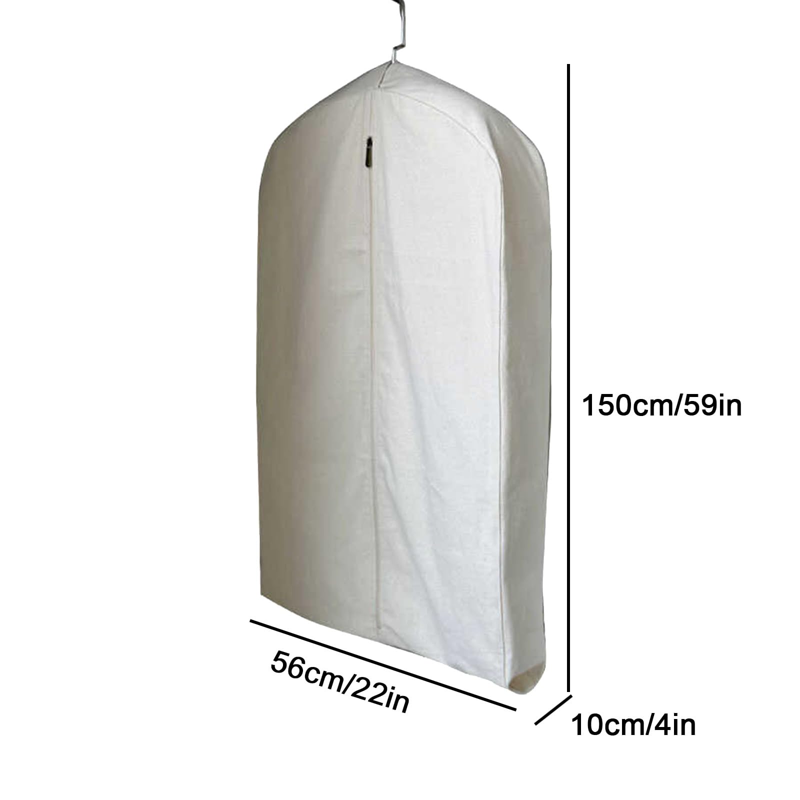 Fundas para Abrigos, Funda para Trajes, 10 cm de Grosor, para Suéteres, Abrigos de Algodón y Trajes (1 Unidad)(56x150x10/22x59x4in)