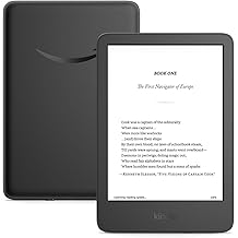 Amazon Kindle 16 GB (newest model) - Lightest and most compact Kindle, now with faster page turns, and higher contrast ratio, for an enhanced reading experience - Black