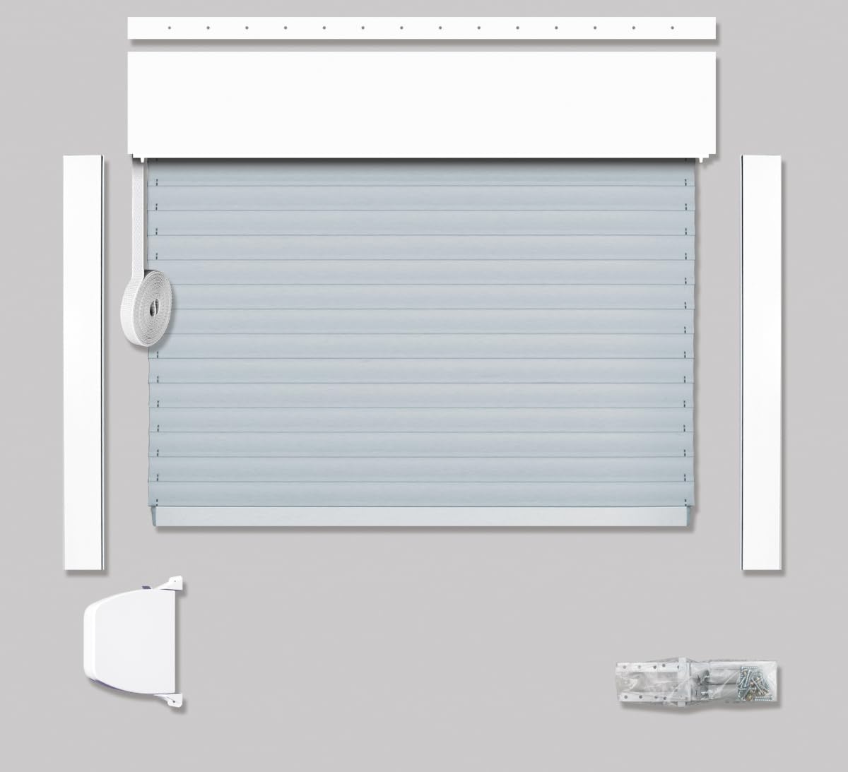 Schellenberg 20097 Juego de persianas enrollables para ventanas, 80 x 100 cm, blanco/gris