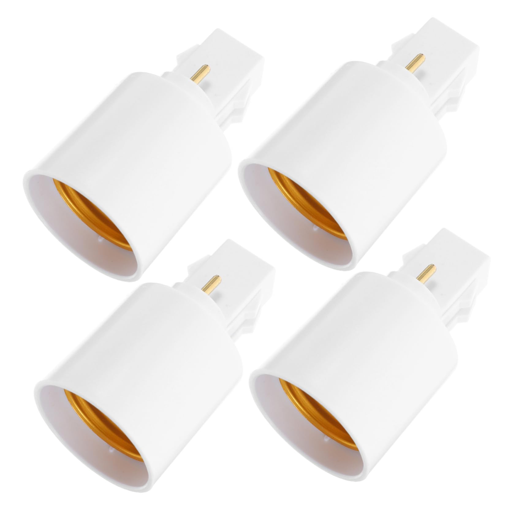 IWOWHERO 4pcs Lamp Adapter Lamp Bulbs Adapter Bulb Base Converter Connector Light Fitting Parts Female Socket Holder Converter Holder Pbt White