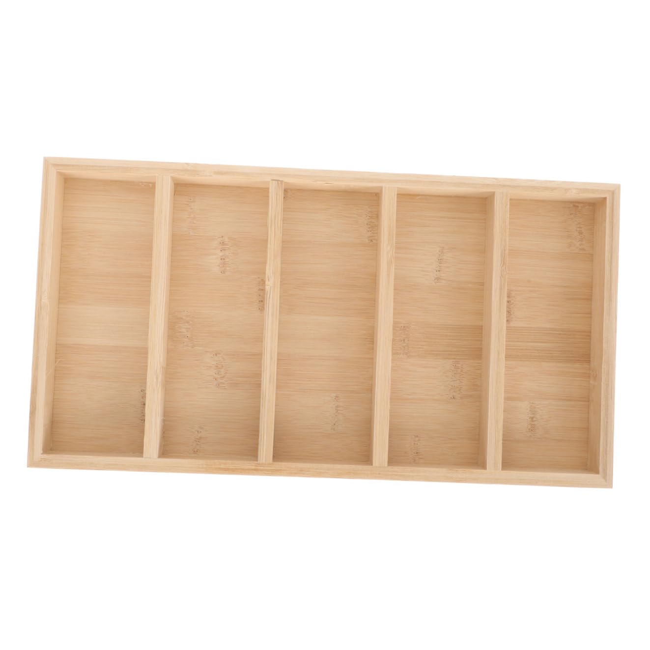 Toyvian Vassoio Porta Occhiali da Sole in Legno di Bamboo Organizer Multifunzionale per Esposizione e Ripiano Supporto Porta Occhiali Creativo per Casa e Negozio Set da 5 Pezzi