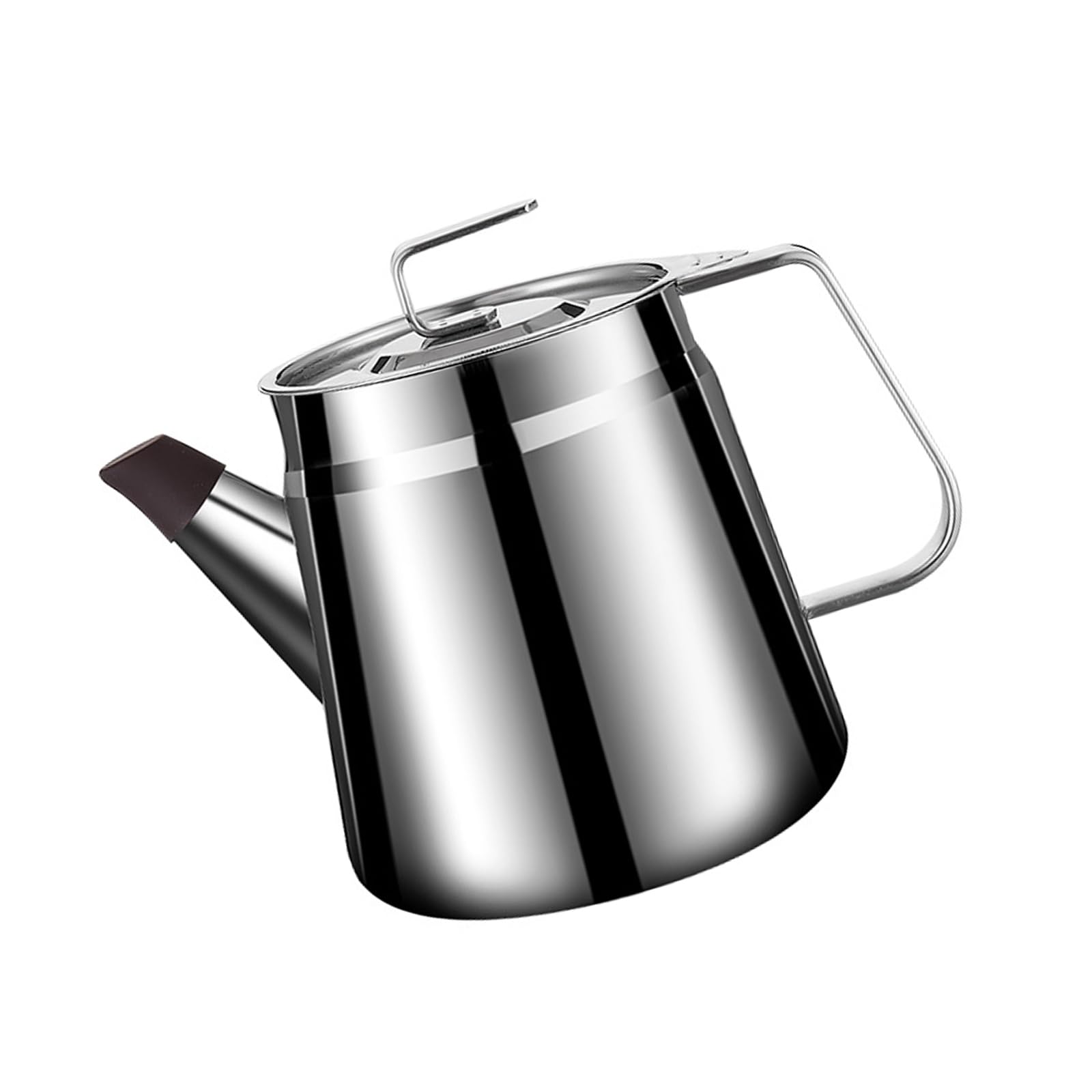 Serbatoio per filtro dell'olio in acciaio inox con setaccio di precisione e coperchio. Contenitore efficiente per grasso da cucina, per conservare