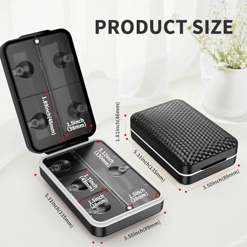 Restree Daily Pill Organizer, 8 Compartments Portable Pill Dispenser, Moisture-Proof Travel Pill Case thumb #4