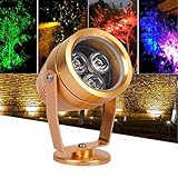 MHJKHG LED Beam Spotlight - Outdoor Landscape Lighting Tools, LED Fountain Decorative Light Sources, Building Exterior Wall Projection Lights, Narrow Beam Spotlight Bu，Blue 3W AC24V