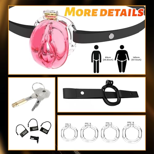 Image of Male Chastity Cage 3D Printed Sissy Cage with Soft TPE Bondage Gear & Accessories Adult Sex Toys Slave Tool Chastity Devices (red)