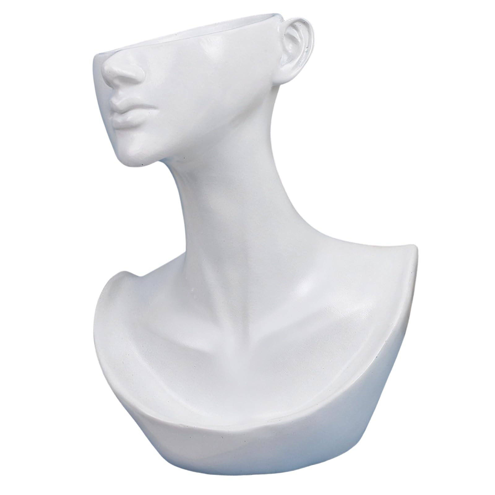 SXRQ Stylish Resin Bust Model for Presenting Necklaces Earrings Mannequin Head Display Stand for Chains Pendants Jewelry Display Model