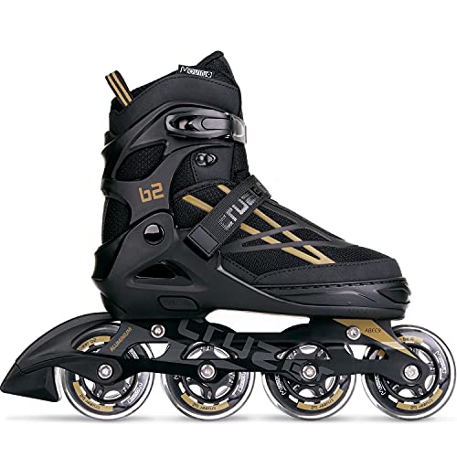 Movino Inline Skates Cruzer B2 Verstellbare Rollschuhe Damen Mädchen Jungen Inliner für Erwachsene mit großen Rädern 76 mm