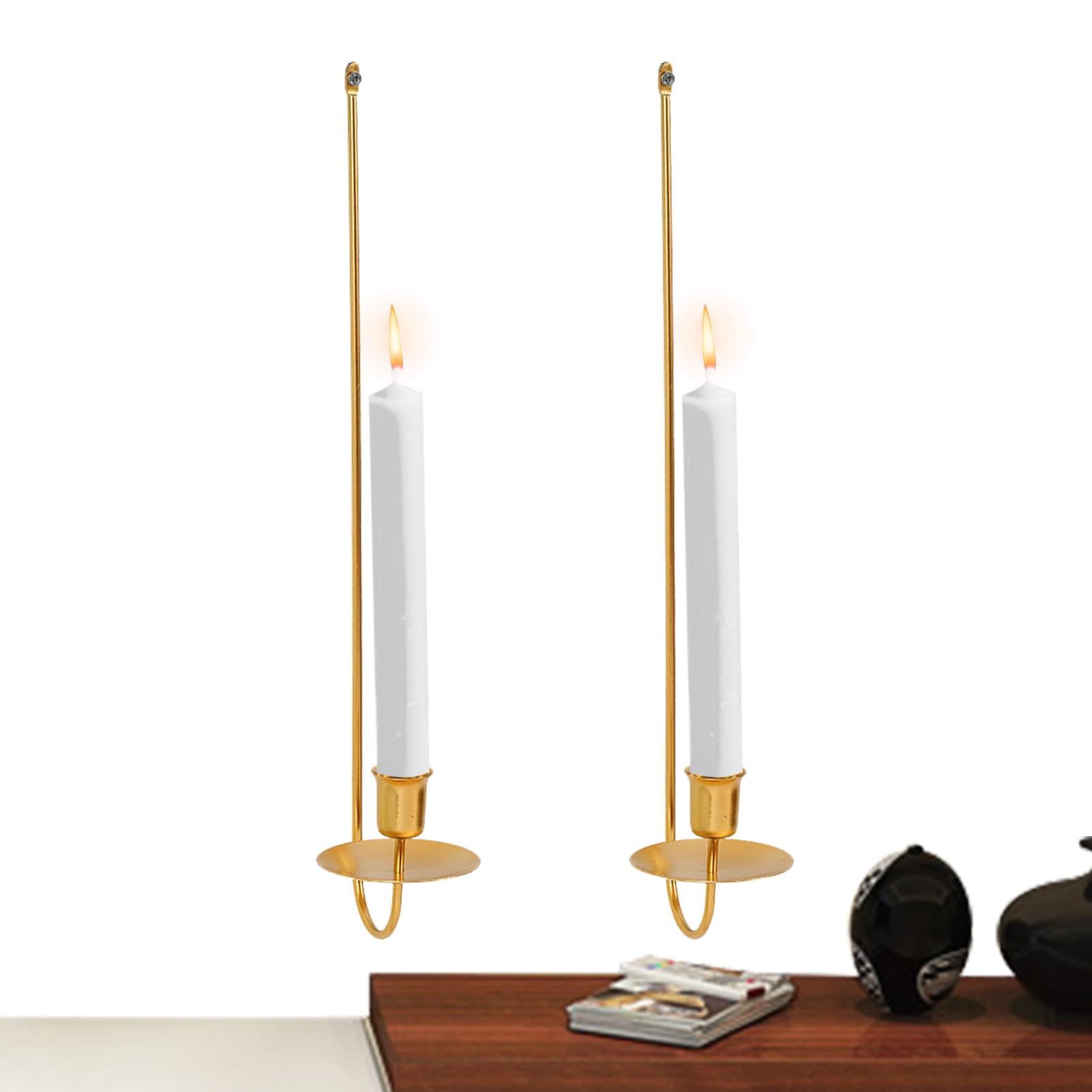 Golden Sconces Candle Holder | Vintage Gold Candle Sconces | Wall-Mounted Candle Sconces | Candle Holder Sconce, Gold Wall Candle Holder