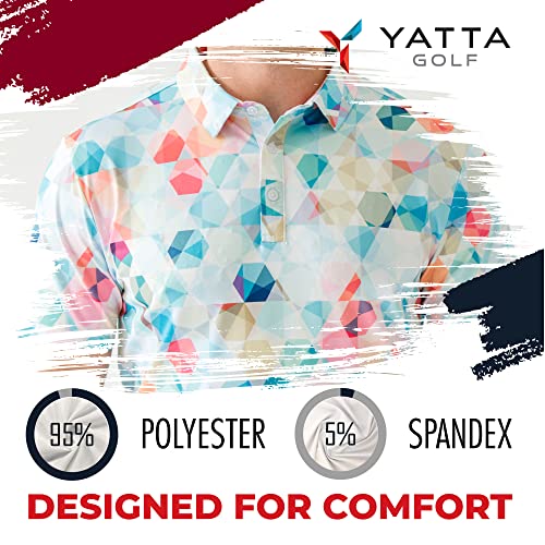 Yatta Golf Standout Performance Golf Polo Shirts – Men’s – Fresh Flavors – 3Xl #TOP4