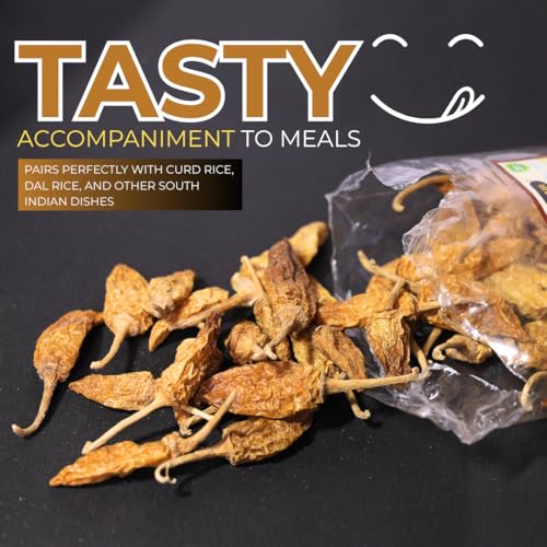 Image of Ikkiyam Curd Dip Sun Dry Chilly | MorMilagai Vathal | Premium & Organic Chillies | Dahi Mirchi | South Indian Thayir Chilli | Pure & Natural Spicy Chillys | Deliciously Meals | Pack of 1 | 100 Gram