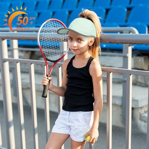 Girls Criss Cross Ponytail Baseball Cap Reflective Quick Dry Hat Kids Cooling Mesh Outdoor Sports Hat for Age 3-124