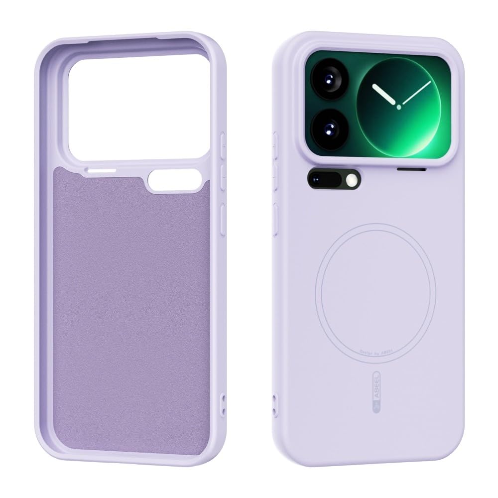 Compatible avec Xiaomi 15 PRO 5G (couleur : violet) Coque arrière rigide en silicone magnétique antichoc