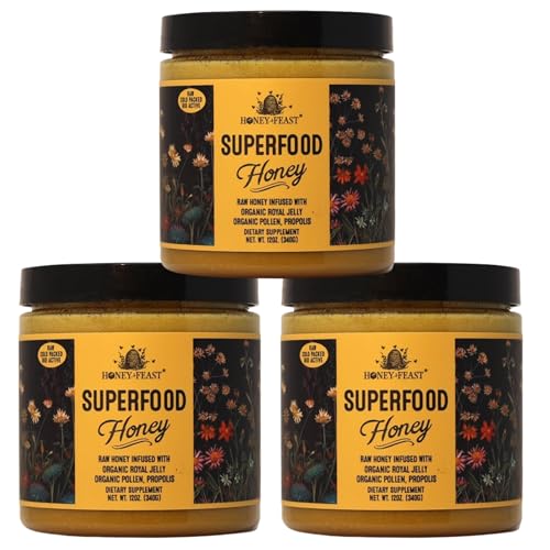 Honey Feast miel pura 12 oz pack 3 unidades