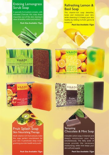 Vaadi Herbals Neem Soap (Neem Tulsi Bar Soap) Double Size - Handmade Herbal Soap With 100% Pure Essential Oils - All Natural - Each 5.3 Oz - Pack Of 3 (1 Lb) #TOP4