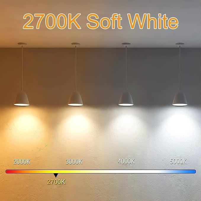 Miniatura 6 de Bombilla LED E26 de 3.2 pulgadas equivalente a 60 vatios, bombillas Edison blanco suave de 2700K regulables, CA 120V 600LM T10T9 bombillas de luz de