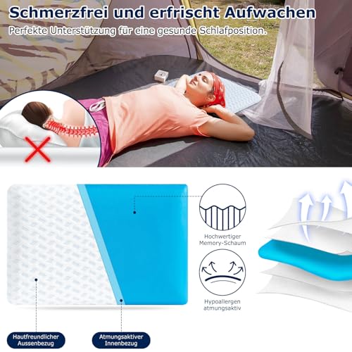 Oreiller en mousse à mémoire de forme doux avec housse lavable - 4
